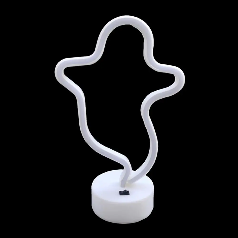 

Party Supplies Halloween Party Decor Non-glaring Pumpkin Ghost Led Neon Light Shape Usb/battery Operated Lamp Decorative Neon