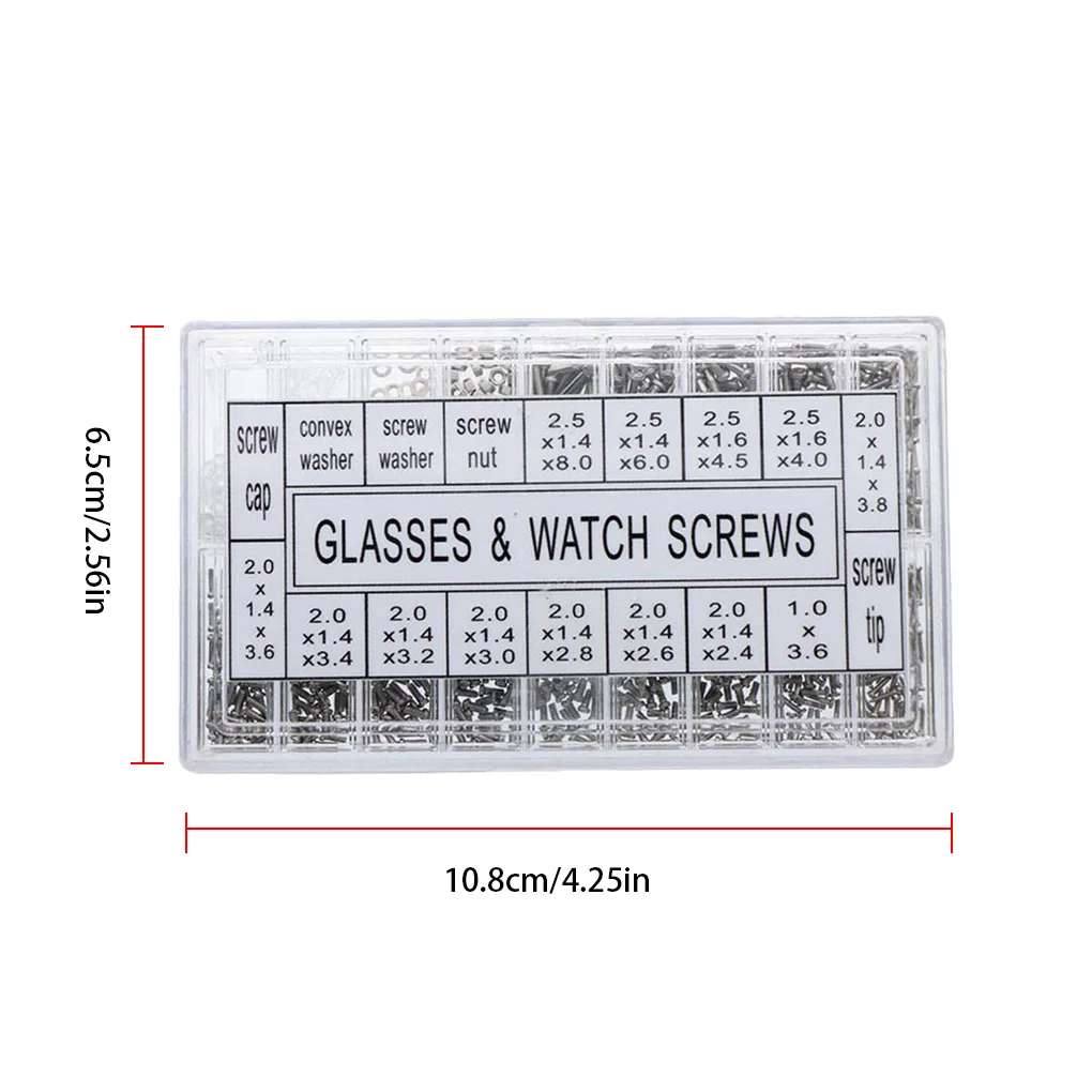 

Glasses Repair Kit Sunglasses Stainless Steel Watch Eyeglasses Repair Screws Replace Accessory Replacement Component