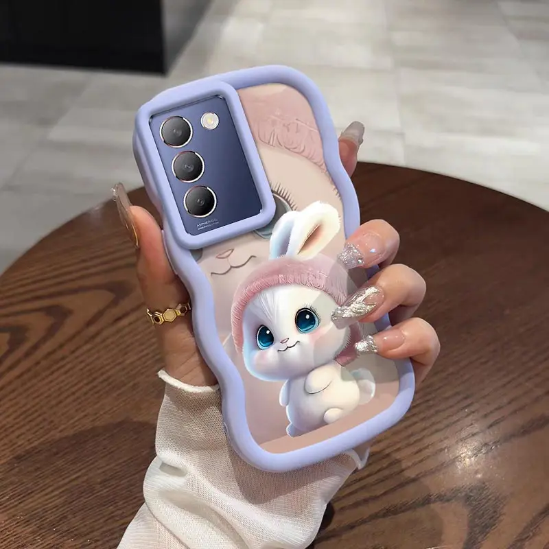 Фото Розовый кролик в шляпе для vivo V40 SE Противоударный гибкий дизайн Идеально подходит для Casual vivo V Y T 3 51 33 28 30 53 S Lite (ME) SE №1