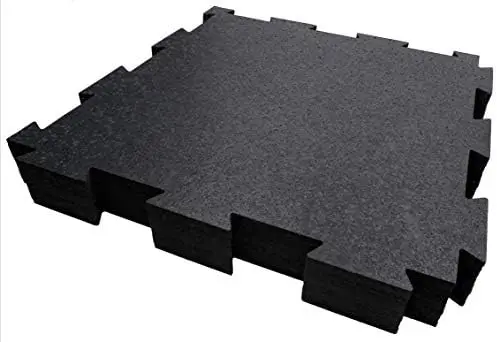 

King Interlocking Tiles \u2013 Best Indoor Gym & Exercise Performance Flooring 19\u201D x 19\u201D- 6mm 10pcs, 23.5sq ft