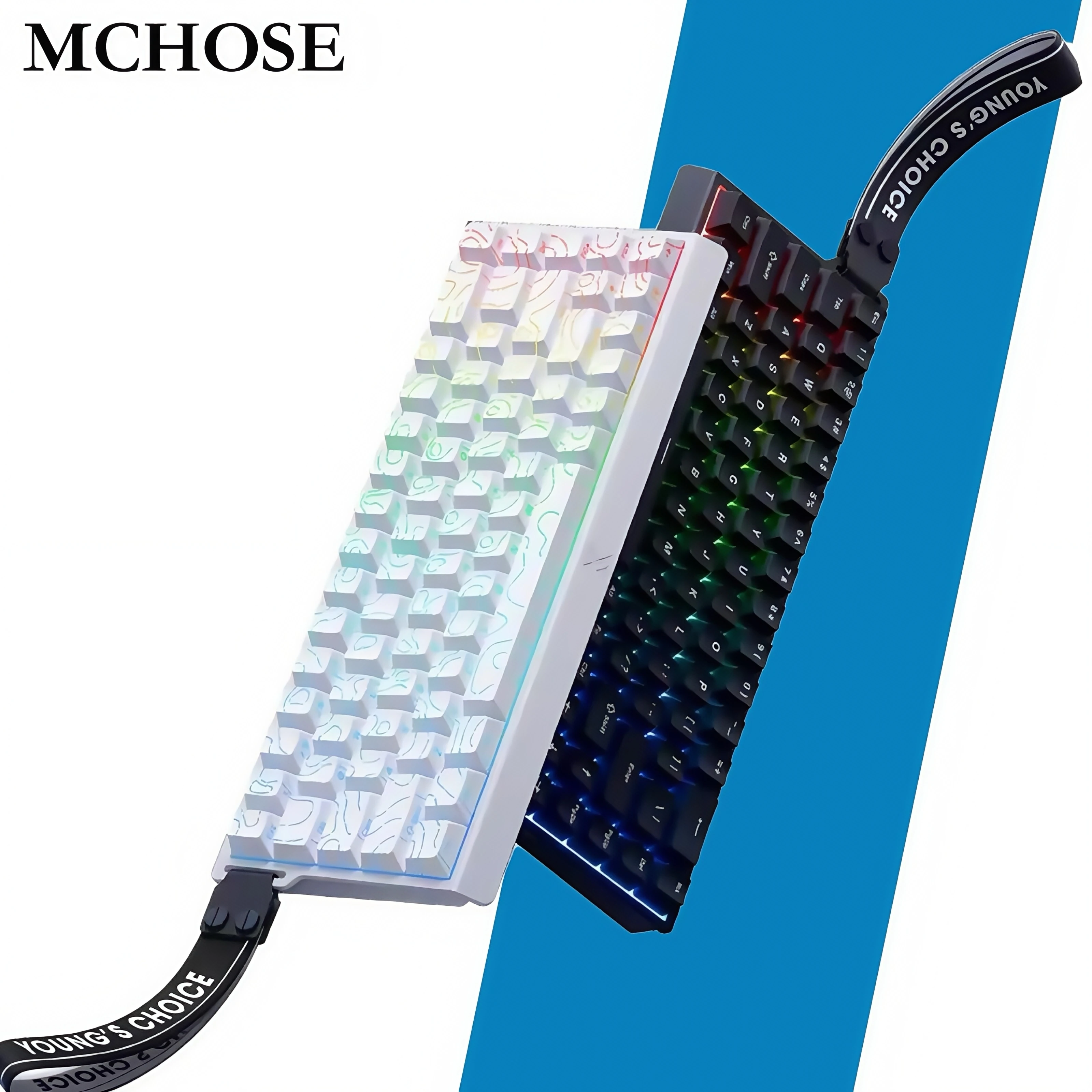 Фото MCHOSE ACE68 Магнитная клавиатура Проводная механическая ACE60 Pro для игр 0,01 мм RapidTrigg 8000 Гц SOCD/Rs 0,125 мс 128 К Частота дискретизации №1