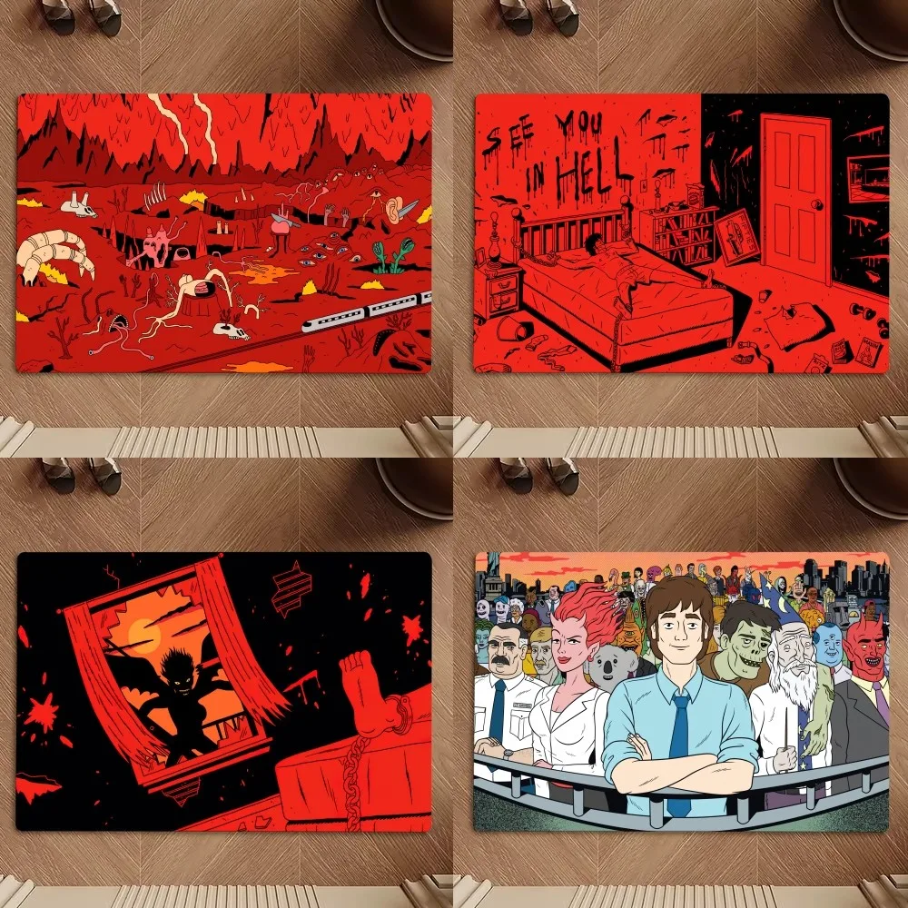 Мультяшный U-образный Забавный напольный коврик для американцев супер