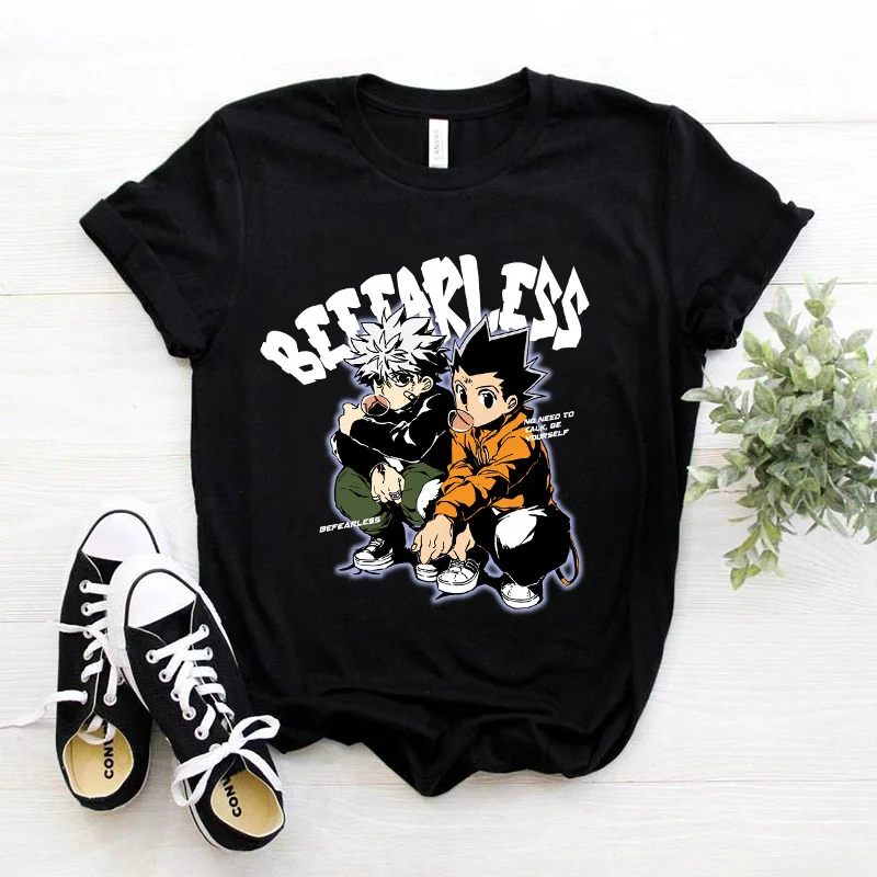 Футболка с изображением манги Hisoka Kawaii Hunter X Killua Zoldyck забавная мультяшная Милая