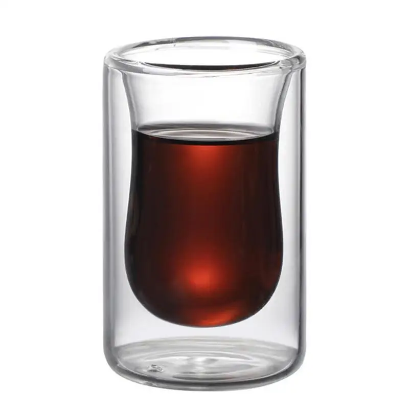 Double Wall Glass Coffee Mugs Heat Resistant Borosilicate Clear Glass Coffee Mugs Thermo Insulated Coffee Mugs For Latte