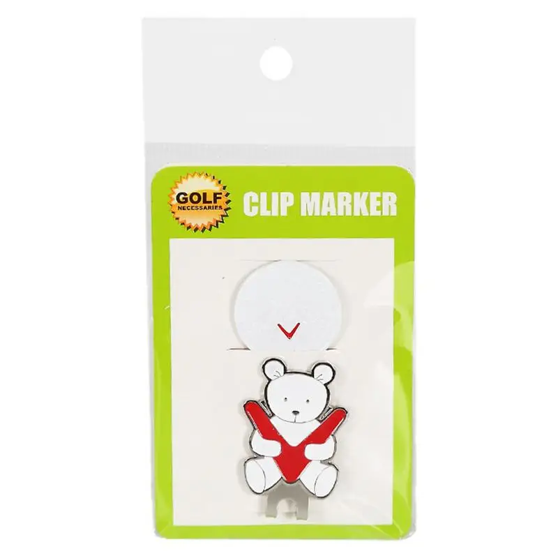 Marker Hat Clip Personalized Golf Ball Markers Bear Golf Hat Clip Easy Attach Magnetic Ball Markers Golf Hat Clip Golf