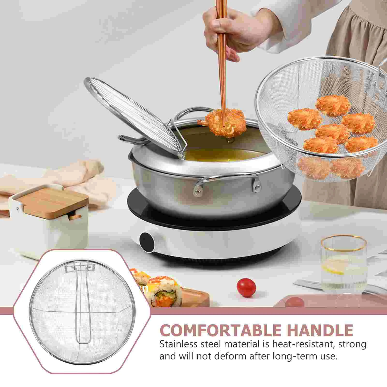 Корзина для жарки из нержавеющей стали инструмент многофункциональная кухонная