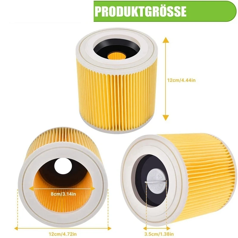 Фото Картриджный фильтр для Karcher WD3 Premium WD2 WD3 WD3P WD3 MV2 MV3 Сменный фильтр для пылесоса Karcher №4