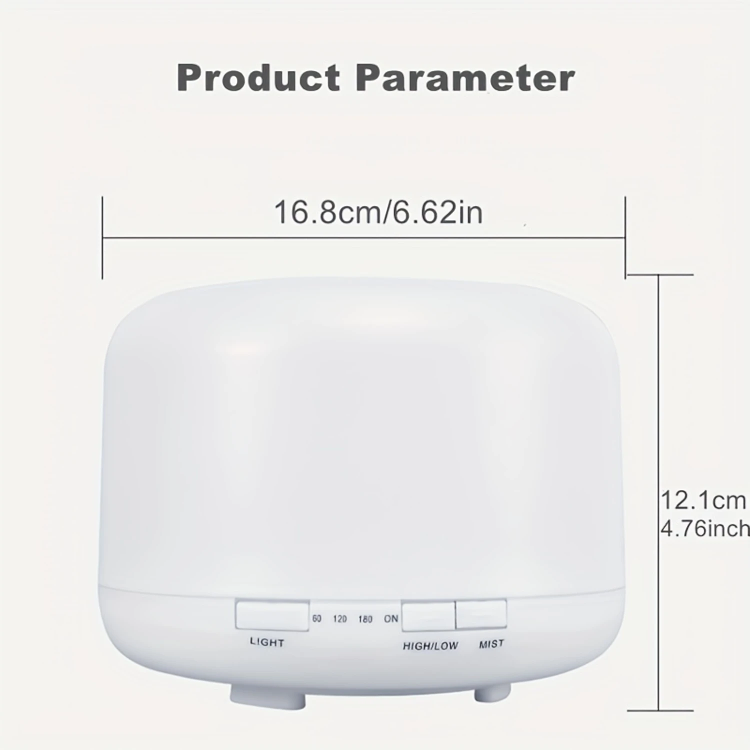 Ultimate Relaxation 500ml Essential Oil Diffuser & Humidifier with 7 LED Lights Nightlight Timer Control and Auto-Off - Tr