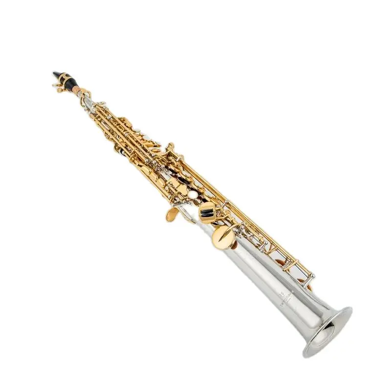 

Soprano Saxophone WO37 Silvering Gold Key With Case Sax Soprano Mouthpiece Ligature Reeds Neck