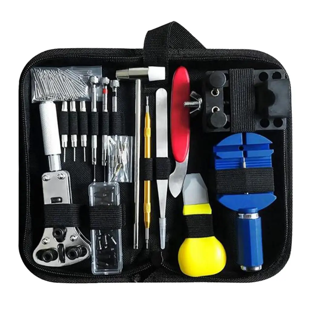 

Watch Repair Case Adjuster Tool Set Kit Opener Link Remover 147 Pcs