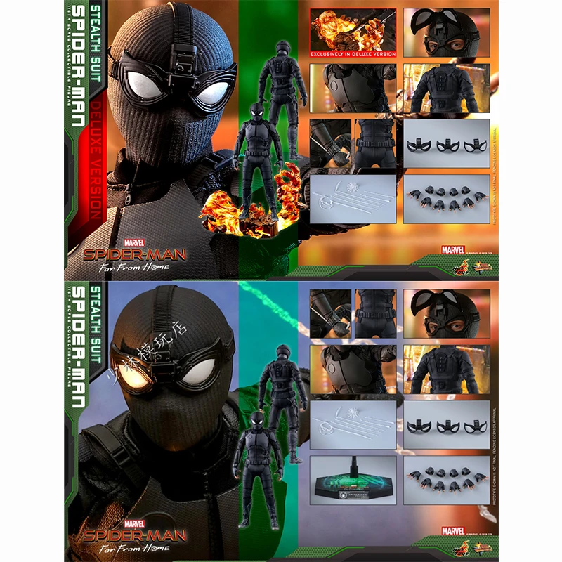 

Original Hottoys HT Marvel Spider-Man: Far From Home Spider-Man Stealth Suit 1/6 Th Scale Anime Action Figures Model Toys