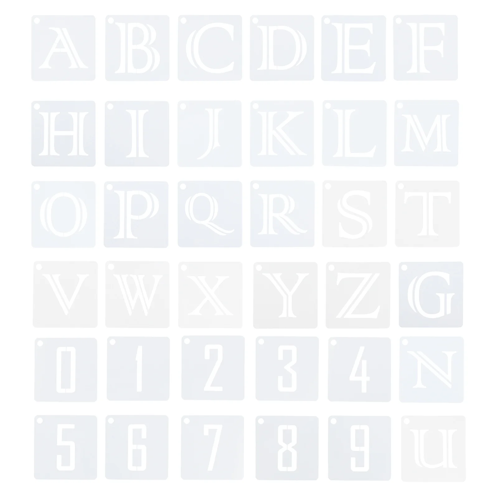 

Template Letter Drawing Templates Stencils Alphabet Painting Diy English Baking Molds Number Kids Reusable Alphanumeric Cake