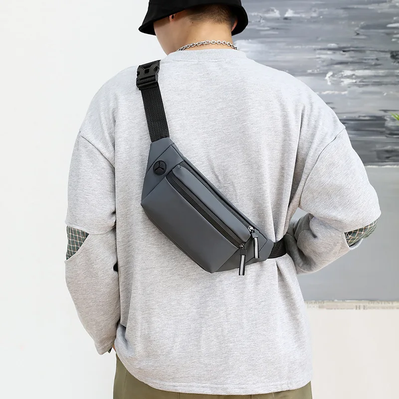 Men Fanny Pack Teenager Outdoor Sports Running Cycling Waist Bag Pack Male Fashion Shoulder Belt Bag Travel Phone Pouch Bags