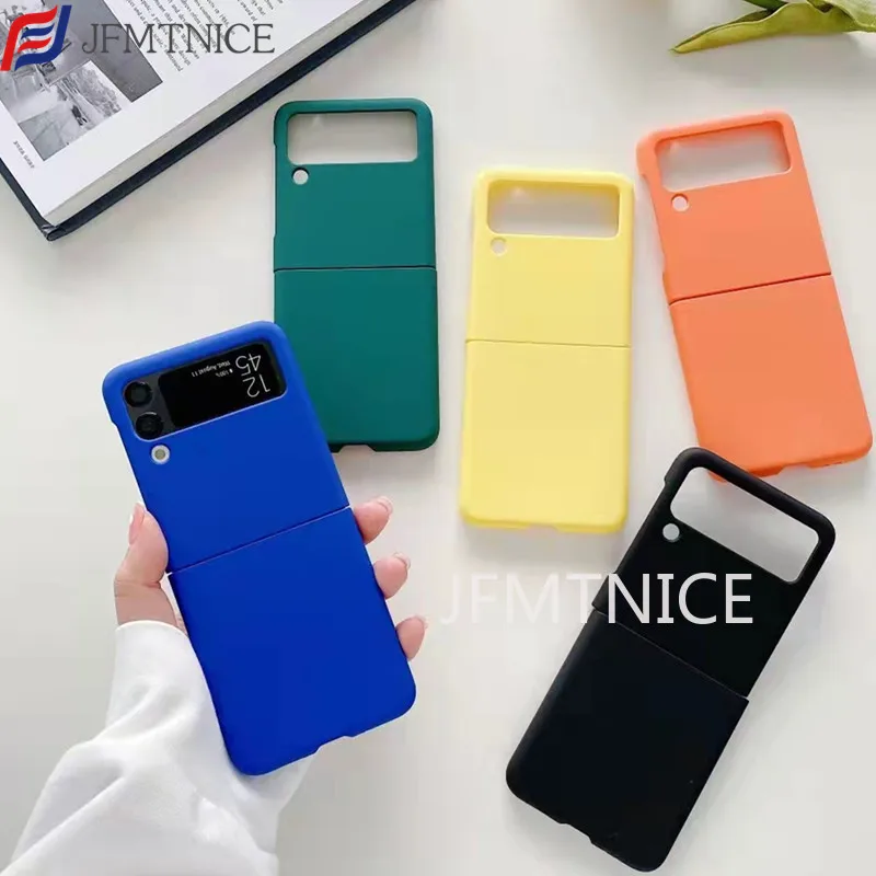 Ultra Thin Candy Color Matte Phone Case for Samsung Galaxy Z Flip 4 5G 360 Protection Hard PC Shockproof Cover for Z Flip 3 Z3