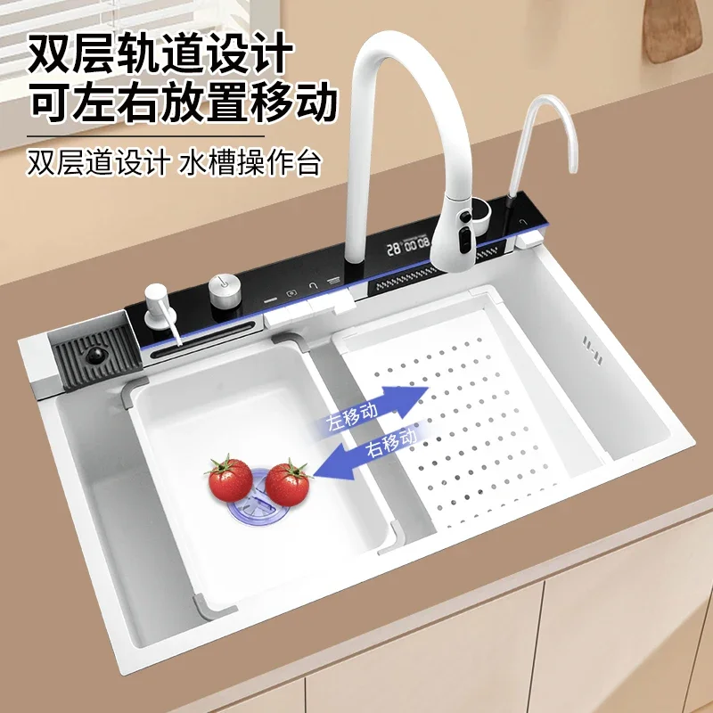 Пианино с цифровым дисплеем летающий дождь водопад сотовый узор белая раковина
