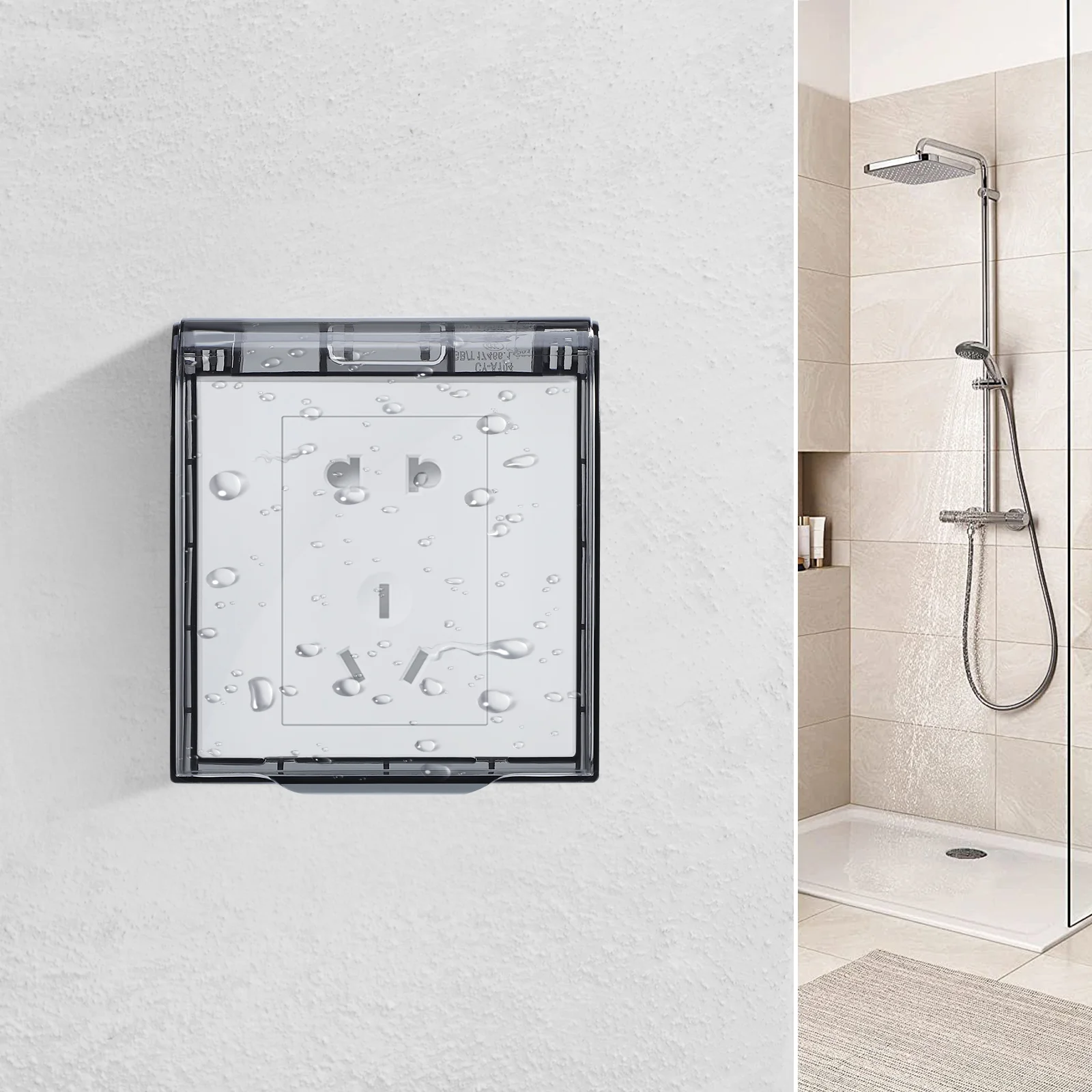 Водонепроницаемая крышка розетки белые крышки защита настенная пластина липкая