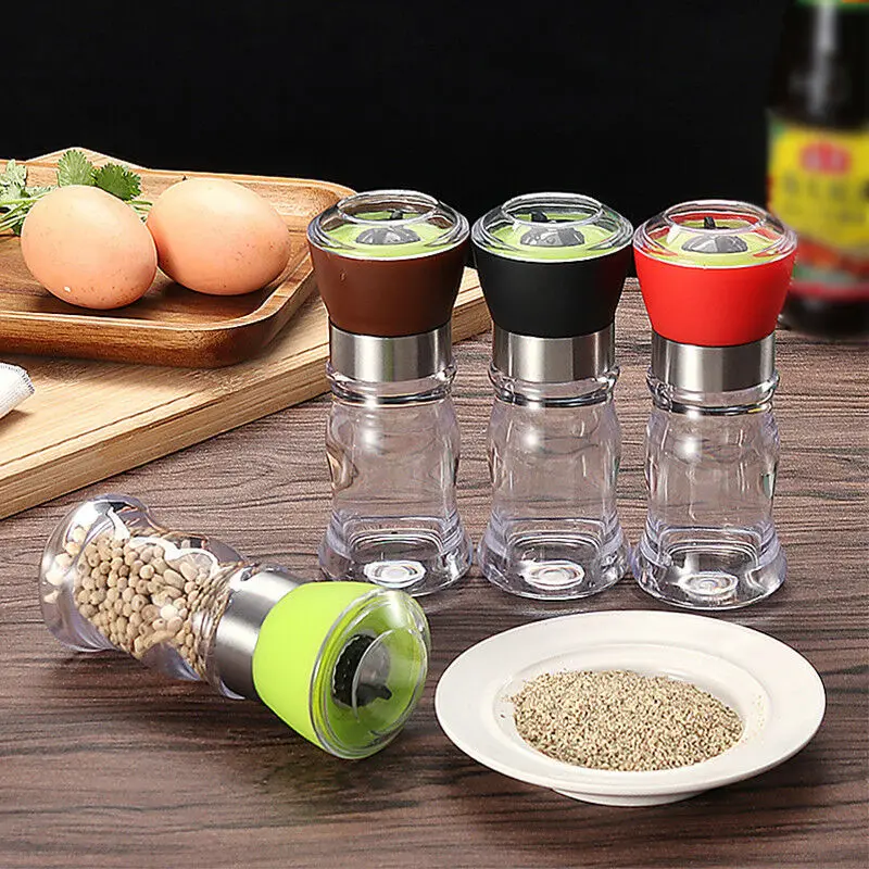 

Manual Salt Pepper Mill Grinder Seasoning Bottle Spice Grinding Containers Adjustable Mill Shakers High Quality Kitchen Gadgets