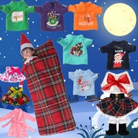christmas elf doll t shirt skirt clothes sleeping bag pajamas baby toy accessories childrens christmas birthday presents