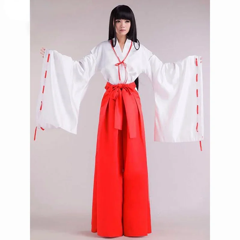 Аниме InuYasha Kikyo кимоно косплей костюм индивидуальный размер