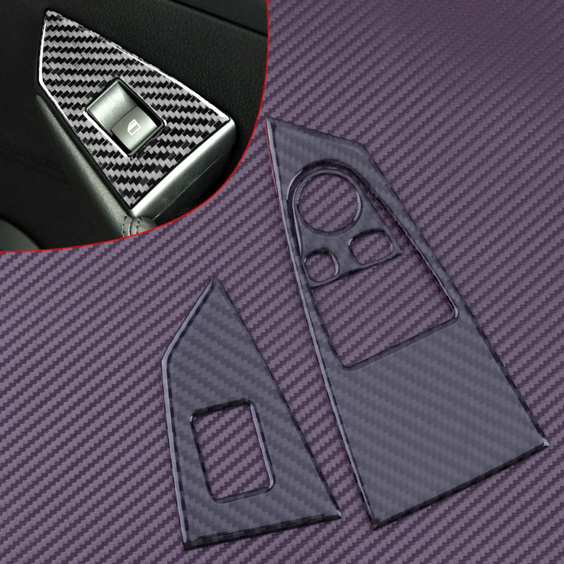 Комплект крышек для автомобильных дверей и окон из углеродного волокна LHD подходит для BMW 6 серии 650i 645Ci E63 E64 M6 2006 2007 2008 2009 2010