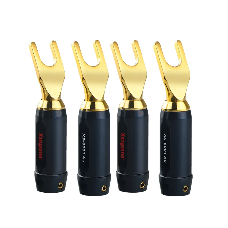 Аудиоадаптер HIFI разъем кабеля динамика винт 5 мм медь Y-образный штекер Speakon