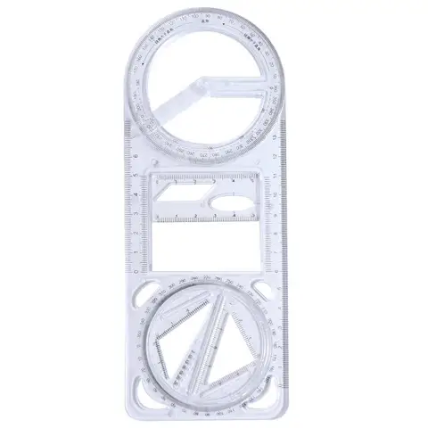 Пластиковая многофункциональная линейка для рисования