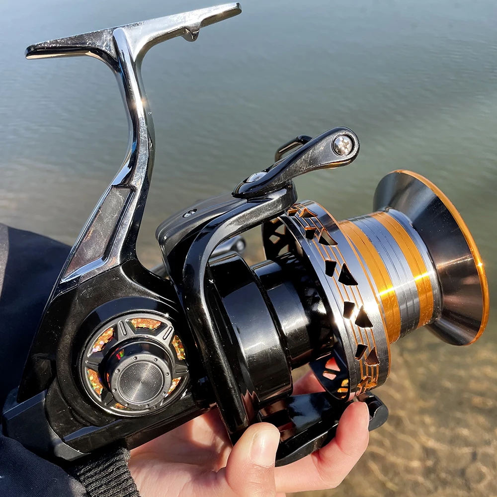 

9000 10000 12000 Spinning Fishing Reel 12+1BB Alloy Spool 20-30kg Drag Power Big Spinning Reel for Saltwater