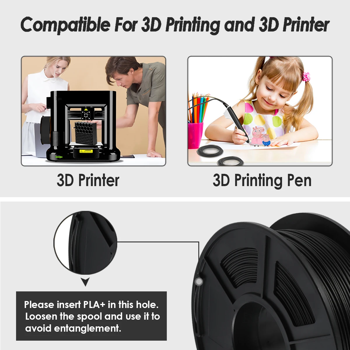 Нить для 3d-печати SUNLU 1 кг 75 мм нить ПЭТГ/пла Плюс/АБС/шелк/дерево/ТПУ/углеродное