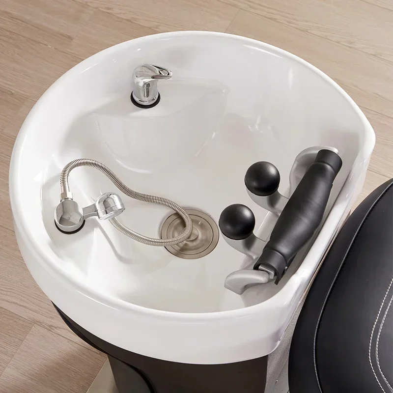 Electric adjustable lift salon Barber hair wash chair shampoo bowl sink bed