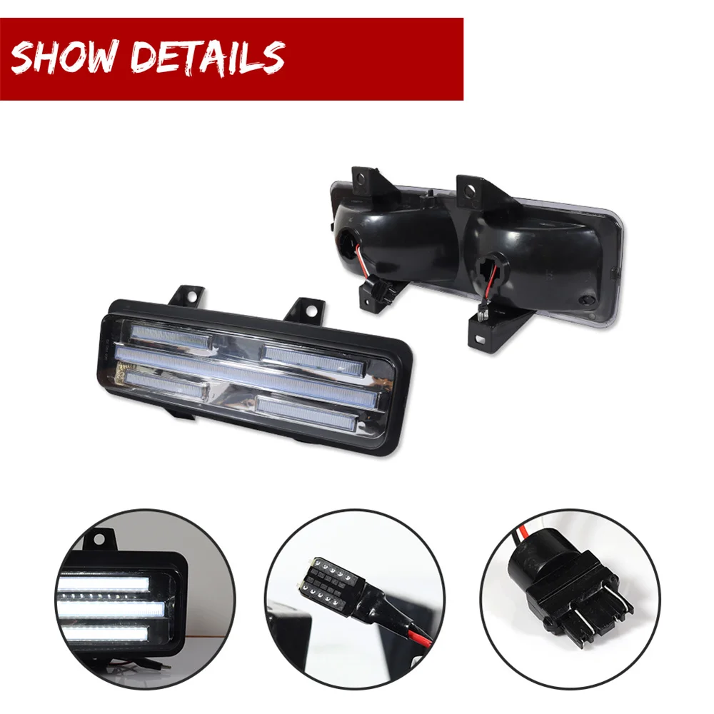 Двухцветный динамический янтарный светодиодный указатель поворота переднего