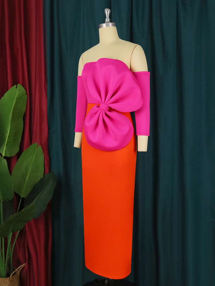 Женское длинное платье-футляр с открытыми плечами размеры до 4XL - купить по