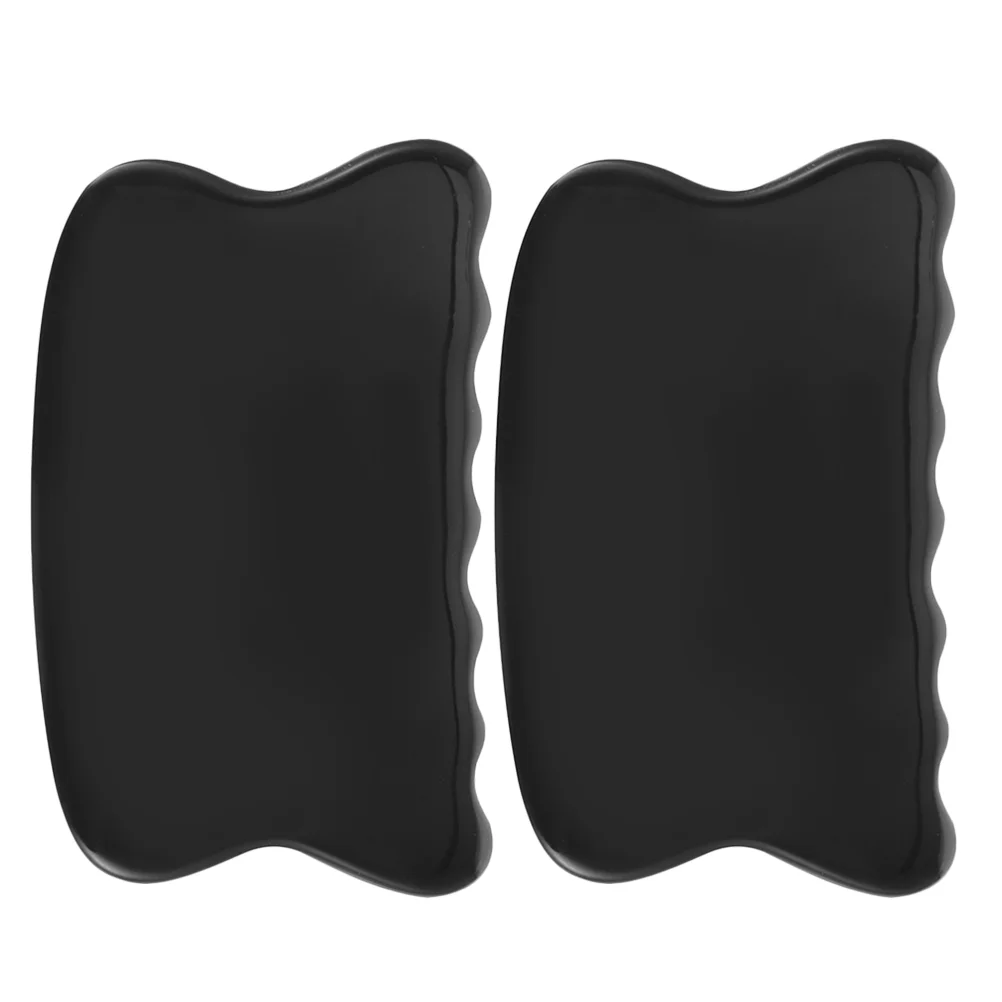 

2pcs Body Tool Board Buffalo Horn Massager Portable Board for Travel Home Beauty Salon
