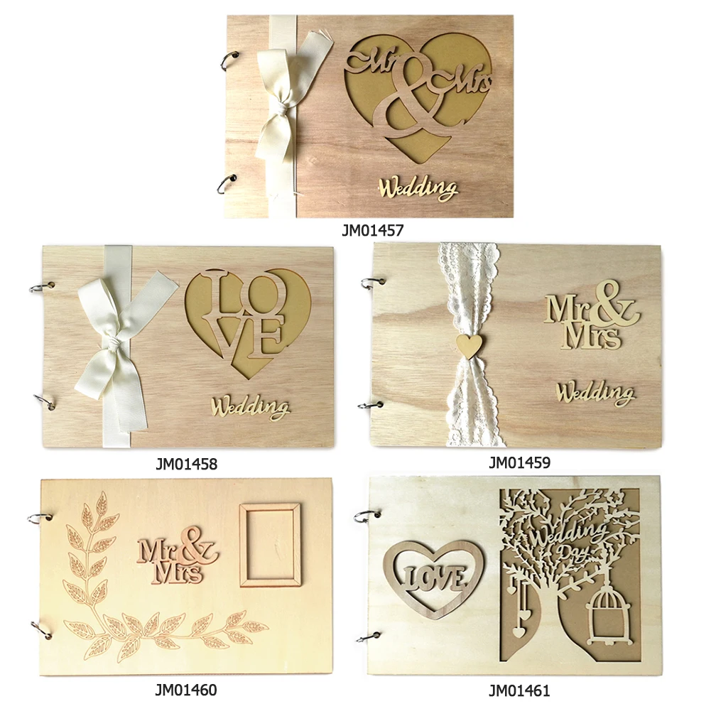 Деревянная свадебная гостевая книга персонализированная Мистер Миссис