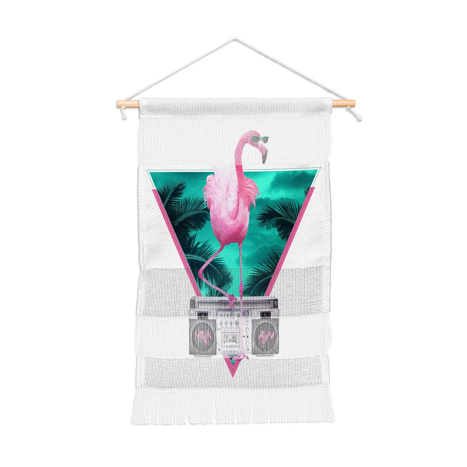 

Free Shipping Miami Flamingo Portrait Wall Hanging