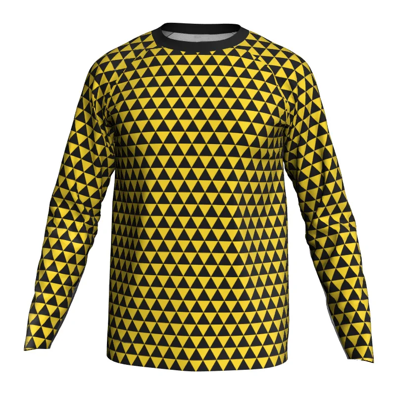 

Желтая рубашка с длинным рукавом для мотокросса, горнолыжного спорта, езды на велосипеде, футболка для всех горных велосипедов, одежда для г...
