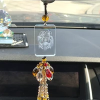 christian religious jesus ornament accessories cross crystal hanging pendant car rear view mirror pendant
