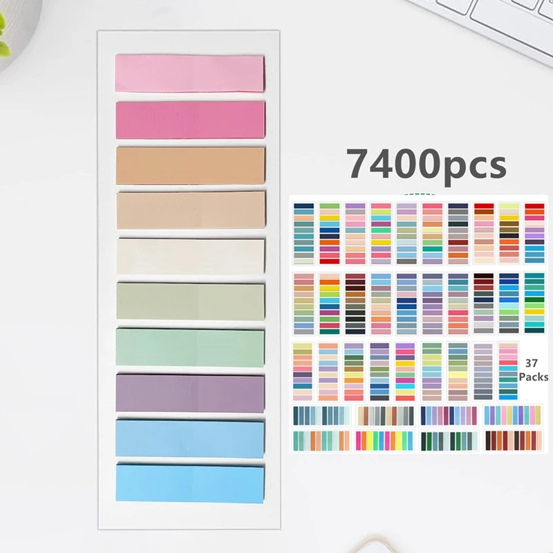 7400 листов прозрачных липких заметок самоклеящиеся книжные маркеры