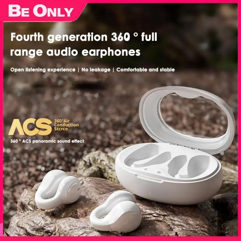 

Bone Conduction Earring Mini Earbuds Ear Clip Headphones For Polvcdg Deep Bass Earphones Hd Headsets Wireless With Mic