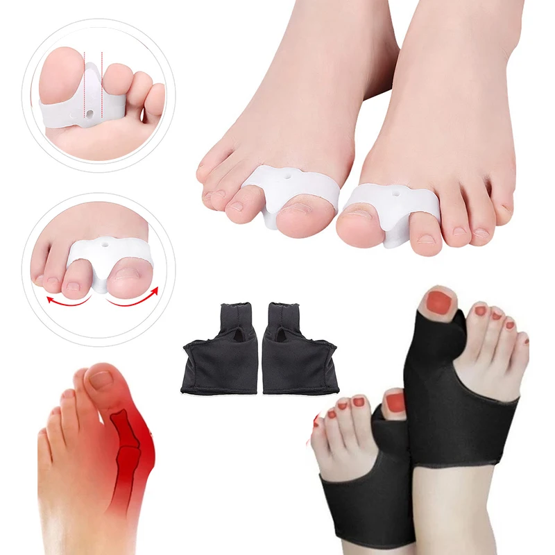 

1/2Pair Bunion Corrector Hallux Valgus Corrector Toe Separators Pedicure Tool Bone Thumb Orthopedic Braces Foot Protector Splint