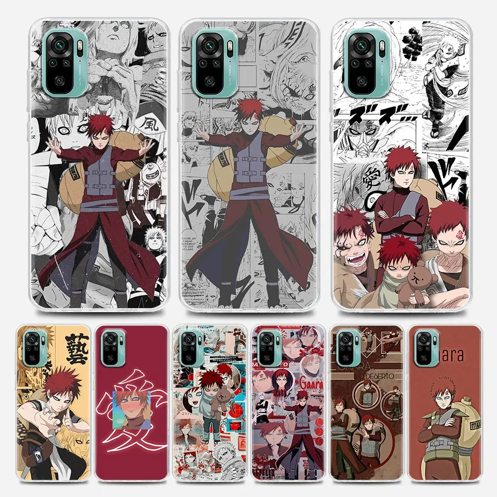 

Anime Naruto Gaara Clear Redmi Case for Note 7 8 9 10 5G 4G 8T Pro 8 8A 7A 9A 9C K20 K30 K40 Y3 10X 4G Silicone