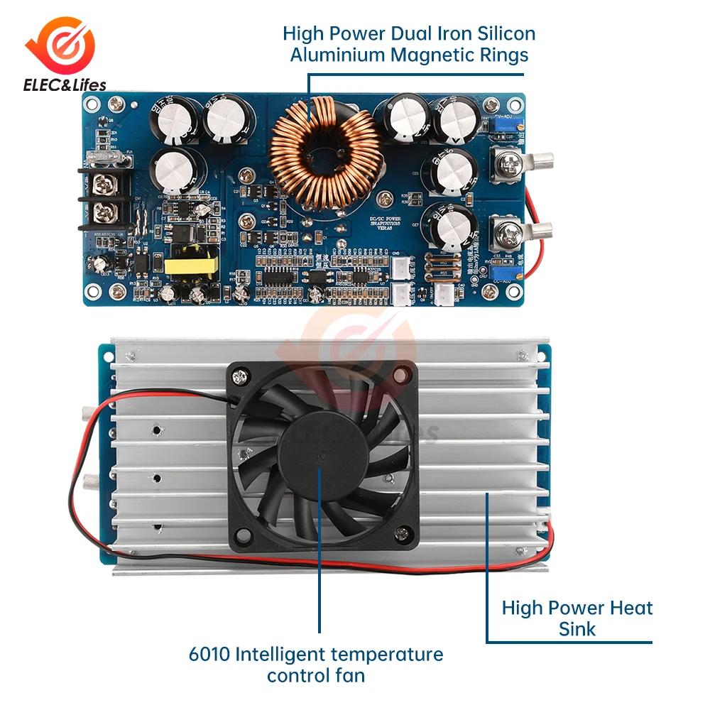 DC-DC понижающий преобразователь постоянного напряжения и тока модуль 20 В-70 В в