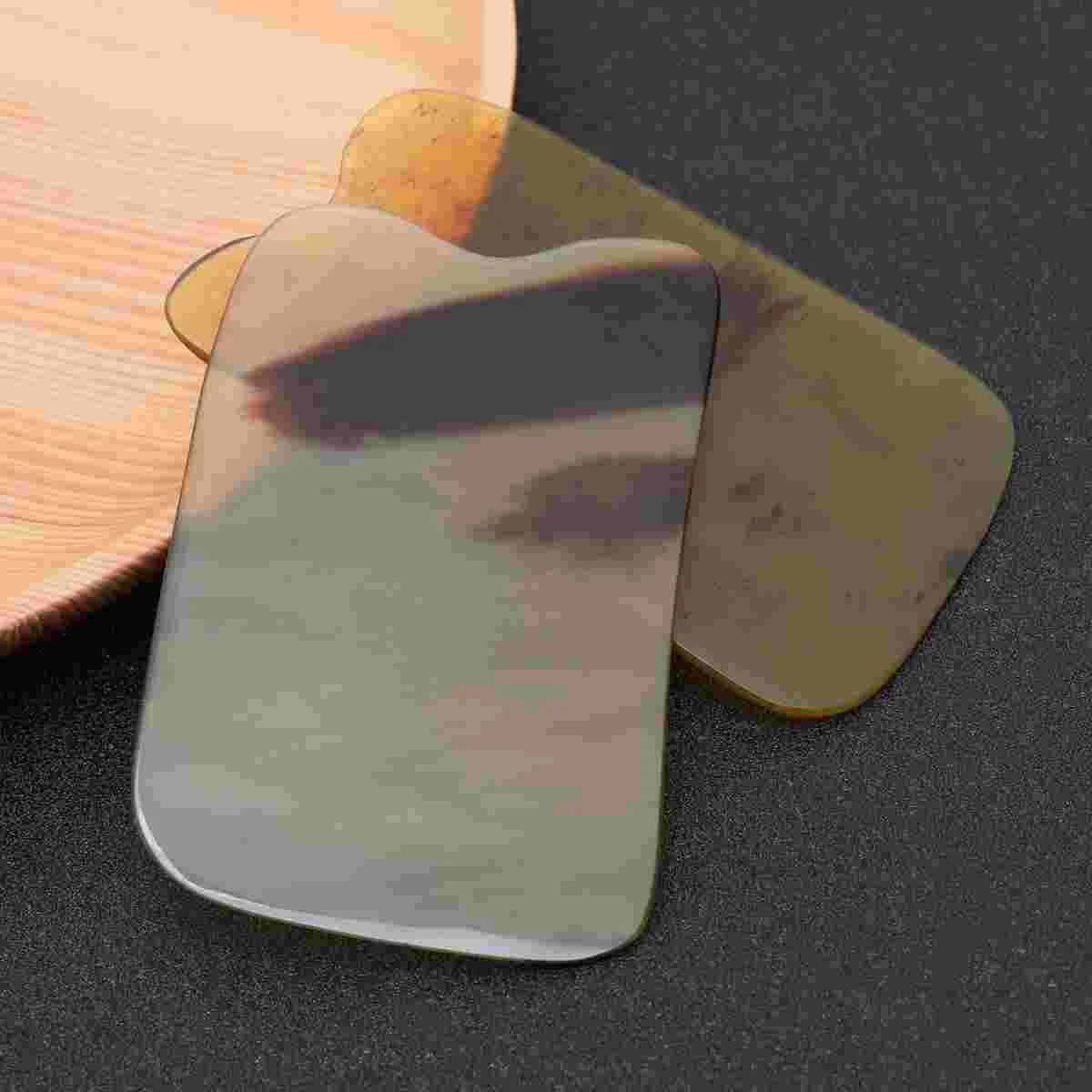 

Scraping Plate Horn Tool Ox Board Square Facial Black Spa Massge Jade Stone Guasha Scraper Tools Buffalo Face Chinese Body Point