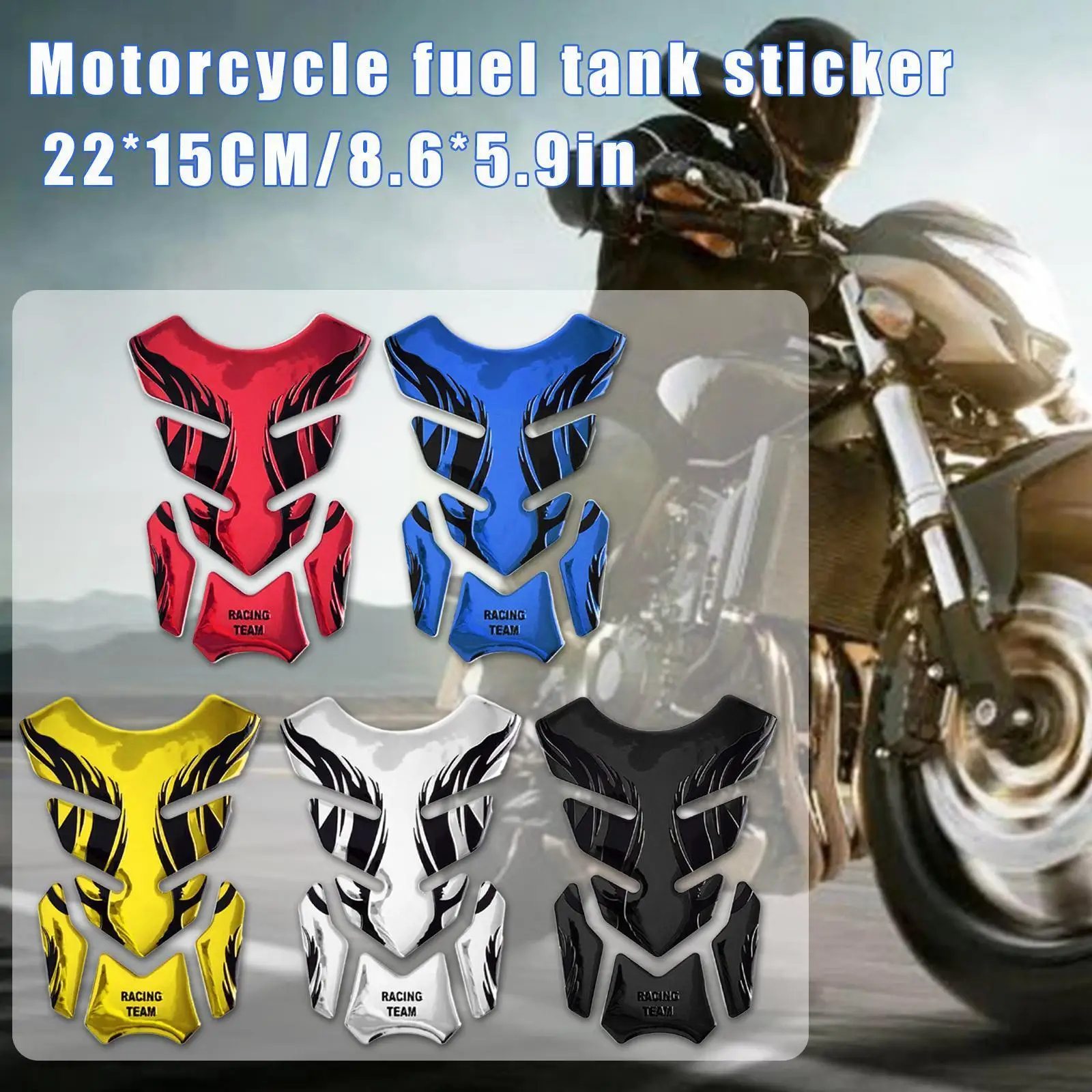 

Universal Motorcycle 3d Fuel Oil Pad Decal Protector Cover Gas Cap Sticker For O0u0