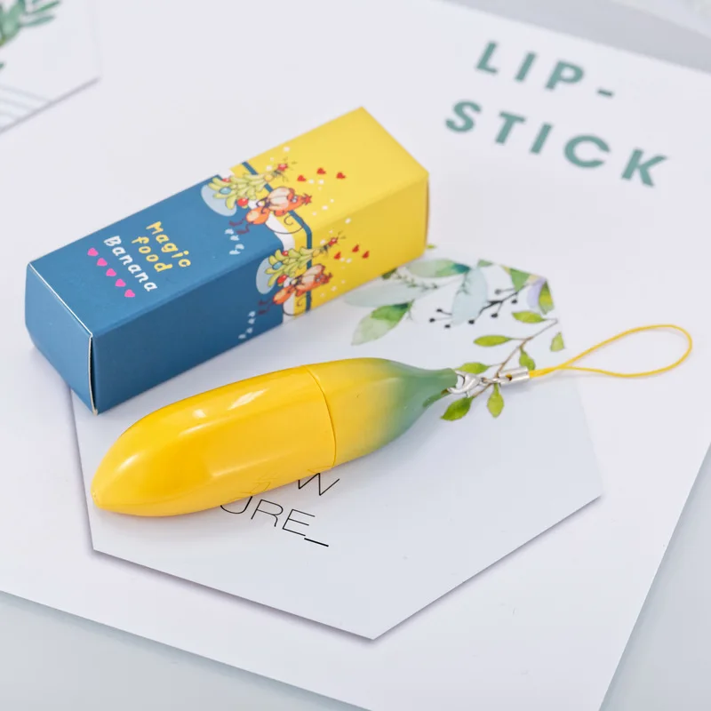 

Lipstick Lip Balm Tube Empty 12.1mm Cute Shape Banana Top Quality Plastic Lips Care Rouge Tubes Lipsticks Gloss Container 12.1mm