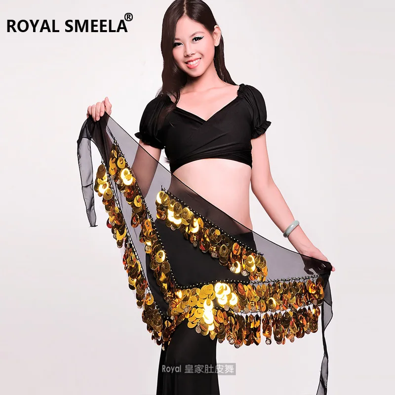 

1pcs/lot Sexy Belly dance hip scarf embroidery sequins belly dance waistchain