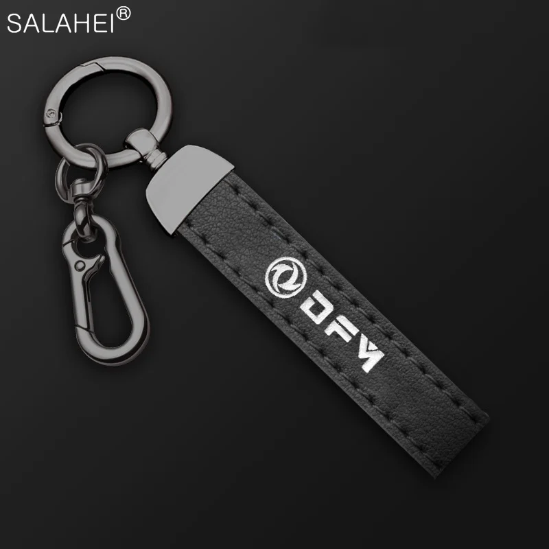 

Leather Car Printed Emblem Key Chain Ring Keyring For Dongfeng DFM AX7 H30 S30 DFSK SX5 SX6 AX4 P11 Auto Interior Accessories