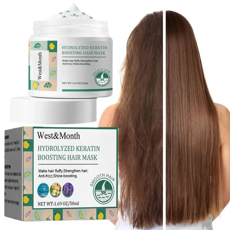 

Keratin Hair Booster 50ml Hair Masque For Dry Damaged Hair Smoothing Deep Conditioning Hydrolyzed Keratin Hair Smooth Masque