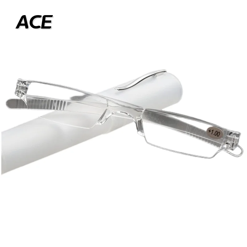 Купи Pen Holder Reading Glasses Resin Lens Ultralight Presbyopia Eyeglasses Portable Men And Women Unisex Diopter +1.0 1.5 2.0 To 4.0 за 95 рублей в магазине AliExpress