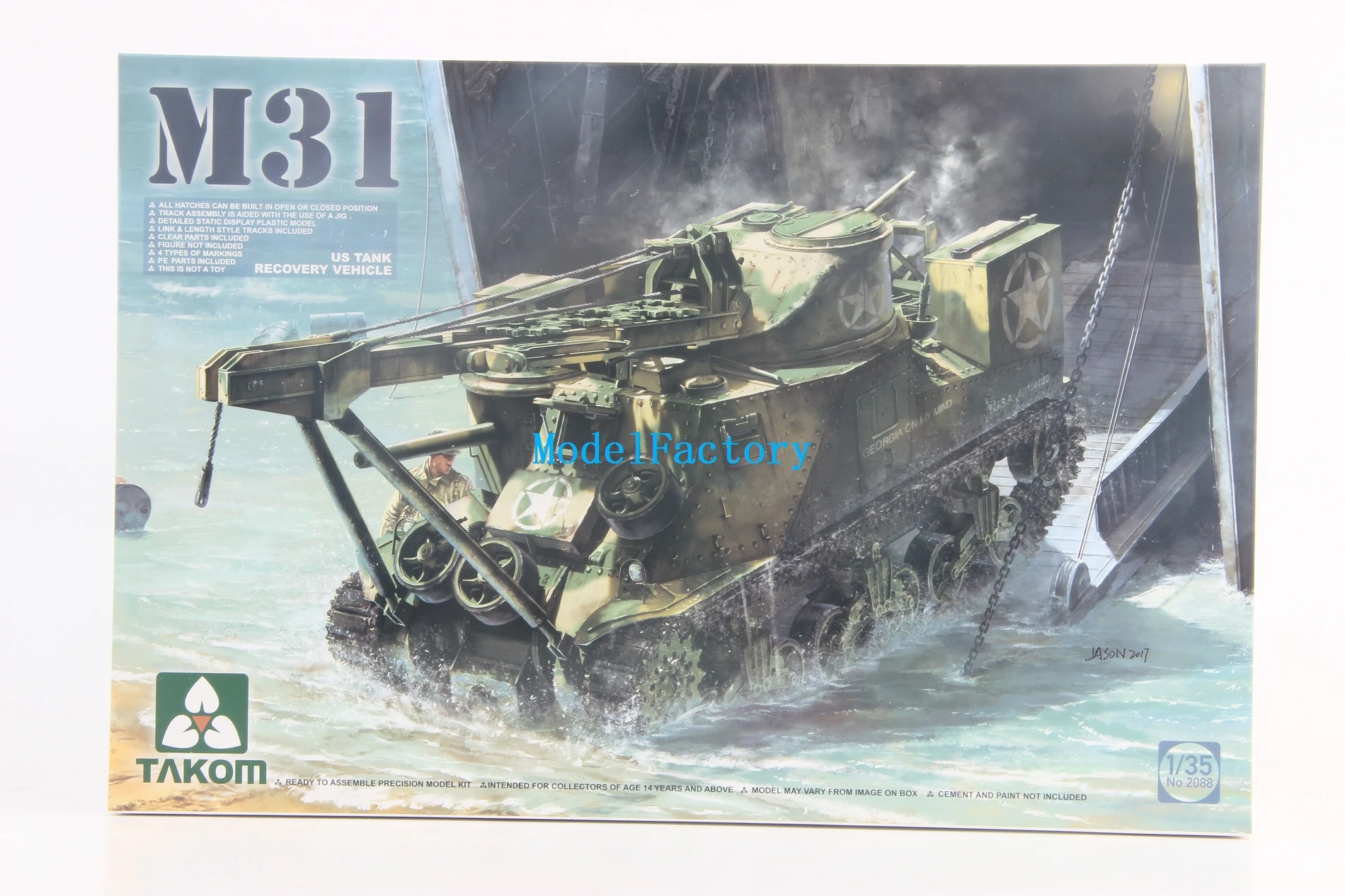 

Takom 2088 1/35 Scale US M31Tank Recovery Vehicle Model Kit