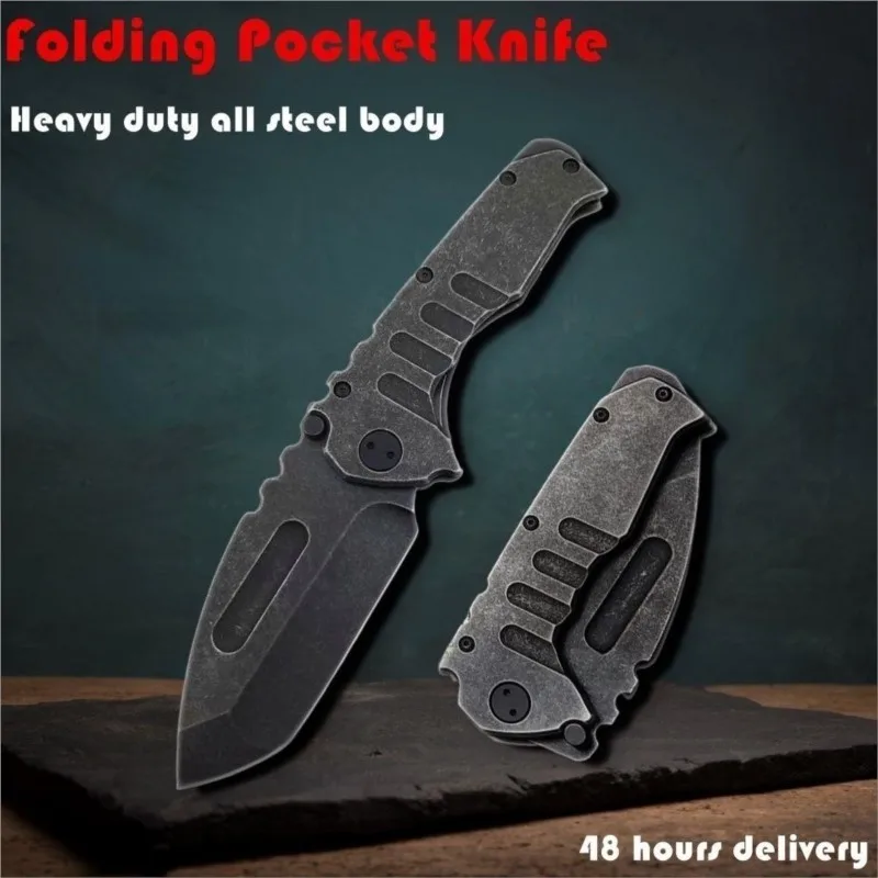 

Pocket Folding Knife D2 Steel All Blade Handle Outdoor Camping Hunting Knives Fishing Knife Portabl EDC Flipper Knife For Men